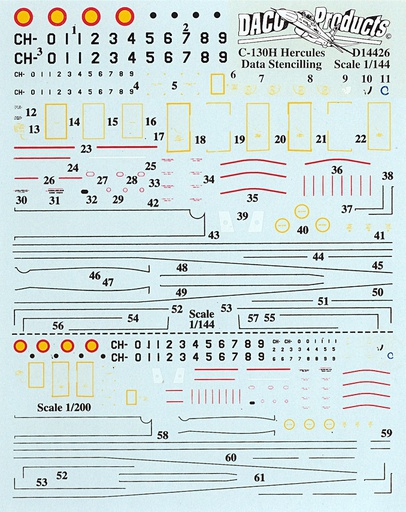 [ DACODCD14426 ] C-130H Hercules 1/144 & 1/200