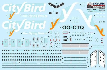 [ DACOSKY200-50 ] Citybird Boeing 767 1/200
