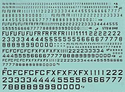 [ DACODCD7203 ] Belgian Air Force numbers & codes black
