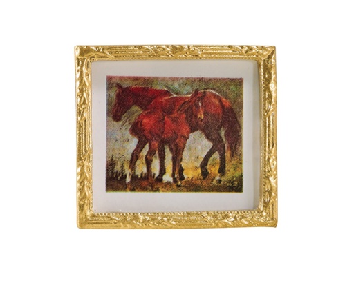 [ SAD5324 ] Streets Ahead Dollshouse Paarden in de Wei Schilderij