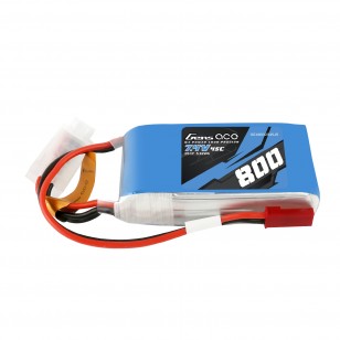 [ GEA8002S45JS ] Gens ace Lipo 800mah 7.4V 45C 2S1P Lipo Battery Pack