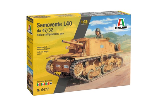 [ ITA-6477S ] Italeri Semovente L40 da 47/32 Italian self-propelled gun 1/35