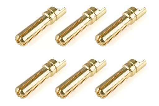 [ PROC-50154 ] Corally - Bullit Connector 5.0 mm - Male - Solid Type - Gold Plated - 6 pcs