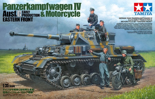 [ T25209 ] Tamiya Panzerkampfwagen IV Ausf G Early prod & motorcycle 1/35