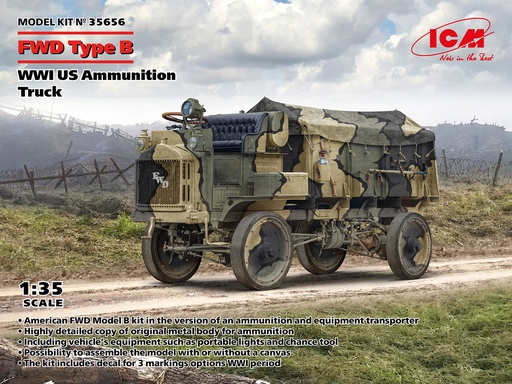 [ ICM35656 ] ICM FWD Type B WW I US ammunition Truck 1/35