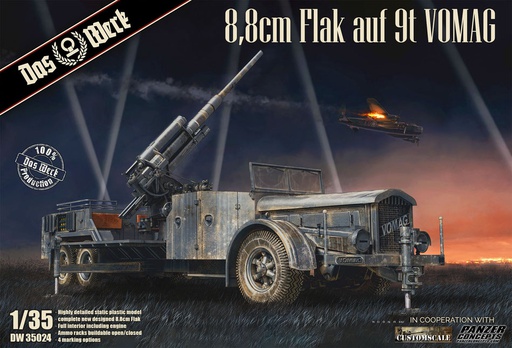 [ DW35024 ] Das Werk German WW2 AA Vehicle 8.8cm Flak VOMAG 1/35