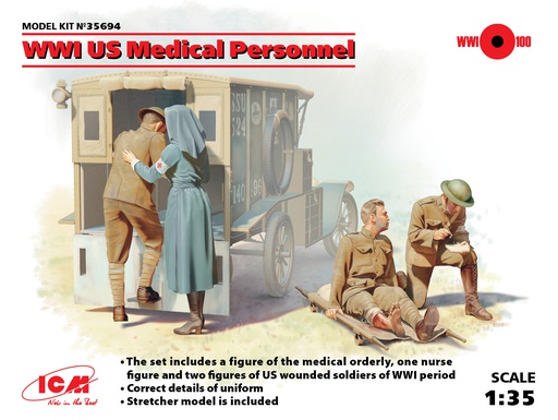 [ ICM35694 ] ICM WWI US Medical Personnel 1/35