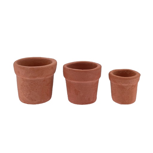 [ MM15525 ] Mini Mundus Terracotta potten 3 stuks