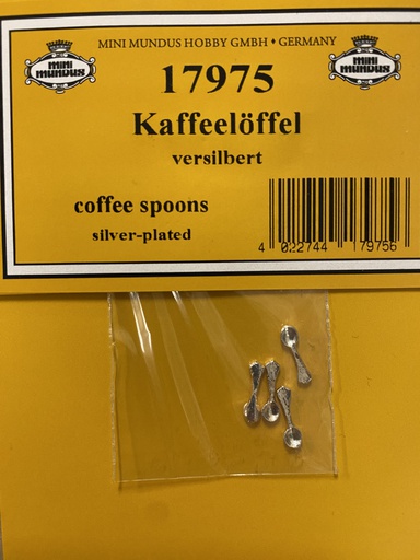 [ MM17975 ] Mini Mundus 4 koffielepels verzilverd