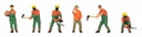[ FAL151690 ] Faller forestry workers with modern equipment 1/87 HO