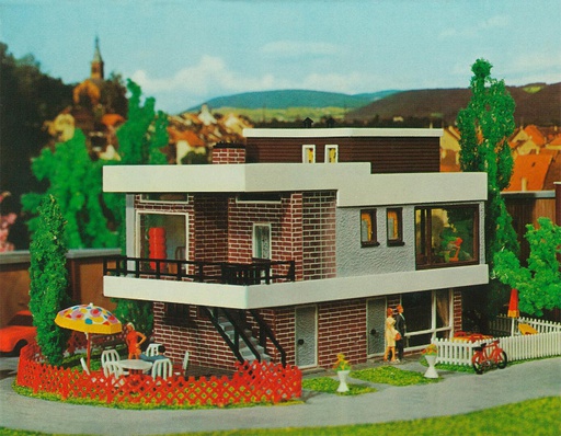 [ FAL109257 ]  Faller B-257 modern huis met plat dak 1/87  HO