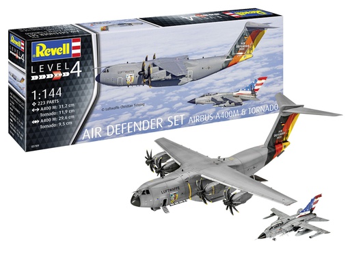 [ RE03789 ] Revell Air Defender Set (Airbus A400M & Tornado) 1/144