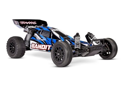[ TRX-24254-8BLUEX ] Traxxas Bandit 1/10 2WD brushed HD with battery & USB-C charger - Blue X - TRX24254-8bluex