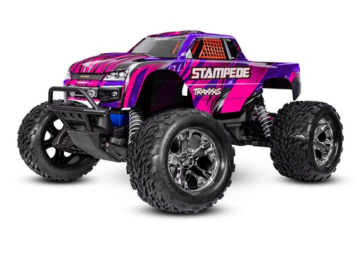 [ TRX-36254-8PINK ] Traxxas stampede 2WD brushed HD incl battery & USB-C charger - Pink - TRX36254-8PINK