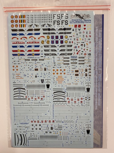 [ DACODCD7276 ] Daco Products F16A/B (MLU) 1980-90's Squadron markings, Stencilling & Zappings