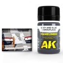 [ AK2072 ] Ak-interactive Enamel Air Weathering Paneliner for grey and blue camouflage 35ml 