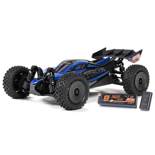 [ ARA2306ST2 ] TYPHON GROM 4x4 223S BLX BRUSHLESS SMALL SCALE BUGGY RTR With DSC, Battery & Charger, Blue