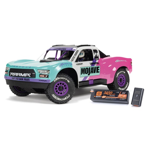 [ ARA2304ST1 ] MOJAVE GROM 4X4 223S BLX BRUSHLESS SMALL SCALE DESERT TRUCK RTR With DSC, Battery & Charger, Teal