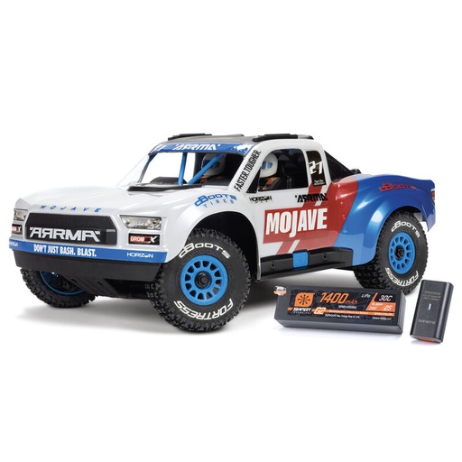 [ ARA2304ST2 ] MOJAVE GROM 4X4 223S BLX BRUSHLESS SMALL SCALE DESERT TRUCK RTR With DSC, Battery & Charger, White