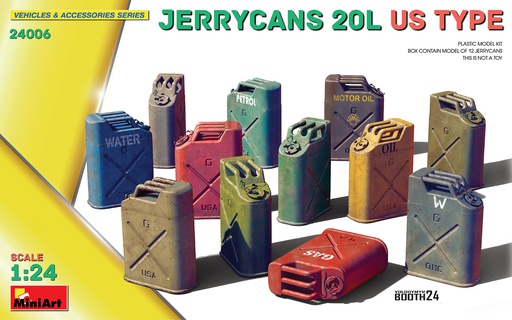 [ MINIART24006 ] Miniart Jerrycans 20L US Type 1/24
