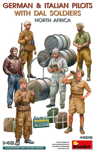 [ MINIART49018 ] Miniart German & Italian pilots with DAL soldiers - North Africa  1/48