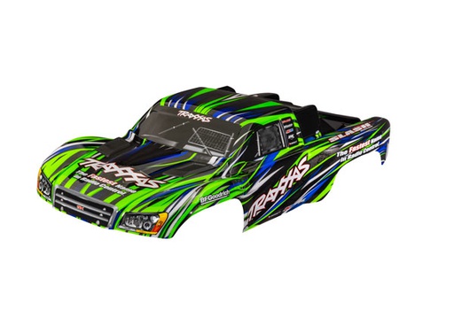 [ TRX-6941-GRN ] Traxxas Body, Slash® 4X4 (also fits Slash® VXL & Slash® 2WD), green (painted, decals applied) (assembled with front & rear latches for clipless mounting) - trx6941-grn