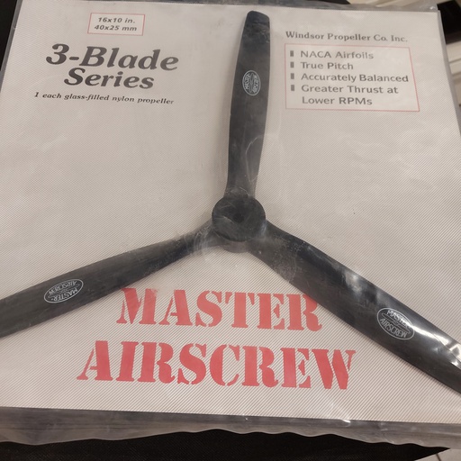 [ MASTERAIRSCREW16X10 ] 3-Blade propeller 16X10" / 40x25mm