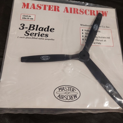 [ MASTERAIRSCREW12X6 ] 3-Blade propeller 12X6" / 30x15cm