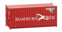 [ FAL182001 ] Faller 20' container "Hamburg süd" 1/87 HO