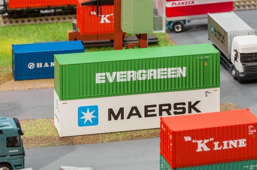 [ FAL180846 ] Faller 40' Hi-Cube container "Evergreen" 1/87 HO
