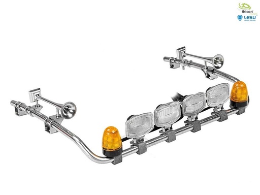[ THICON-50504 ] Daklampenbeugel met 4 schijnwerpers, 2 zwaailichten en 2 claxons