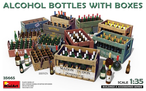 [ MINIART35665 ] Alcohol bottles with boxes 1/35