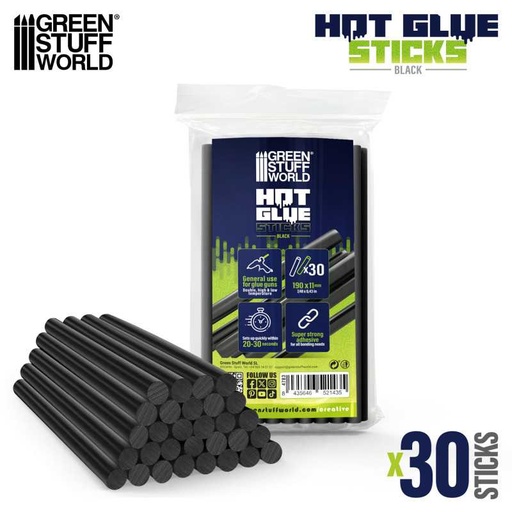 [ GSW4783 ] Green stuff world Hot Glue Sticks 11mm - Black