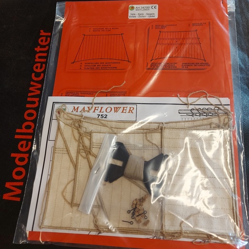 [ M34200 ] Mantua gestikte zeilen Mayflower 1/64