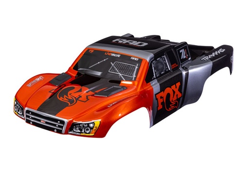 [ TRX-6849-FOX ] Traxxas Body, Slash® VXL 2WD (also fits Slash® 4X4), Fox® Edition (painted, decals applied) (assembled with front & rear latches for clipless mounting) - TRX6849-FOX