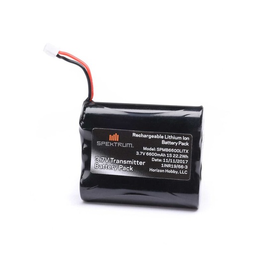 [ SPMB6600LITX ] 3.7V 6600mAh 1S Li-Ion Transmitter Battery: NX6/NX8/NX10/iX12, Tx Plug (XH-1S)