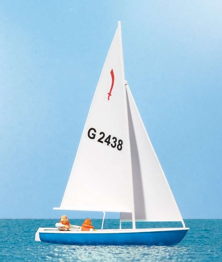 [ PRE10679 ] Preiser sailing boat  "Korsar" bleu 1/87 HO  