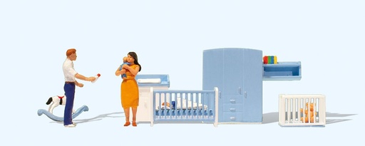 [ PRE10779 ] Preiser in the children's room 1/87 HO