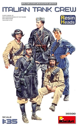 [ MINIART35500 ] Miniart Italian Tank Crew with Resin Heads 1/35