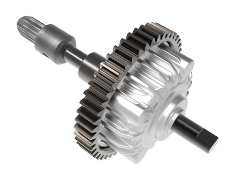 [ TRX-10760R ] Traxxas Differential kit, center (complete with steel spur gear) (aluminum carrier) (requires #10757 & #10762) - trx10760r