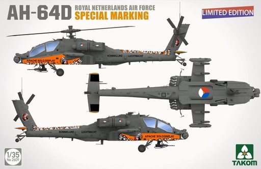 [ TAKOM2609 ] Takom Boeing AH-64 D - Royal Netherlands Air Force Special Marking (Limited Edition)