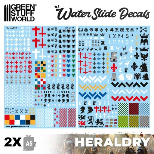 [ GSW2114 ] Green stuff world Waterslide Decals Heraldry