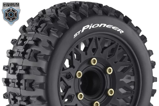 [ PROLR-T3227SX ] Louise RC - ST-PIONEER - 1/10 Stadium Truck Tyre Set - Hex 12 Narrow & Wide; 14 & 17mm