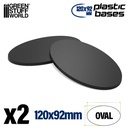 [ GSW14149 ] Green stuff world Plastic Bases - Oval Pill 120x92mm