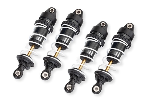 [ TRX-10765-GRAY ] Traxxas Shocks, GTR long, grey-anodized, PTFE-coated bodies with TiN shafts (assembled with springs) (4) - trx10765-grey