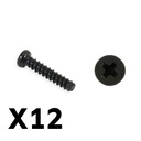 [ FTX9754 ] FTX TRACER PAN HEAD SELF TAPPING SCREWS PBHO2.6*12MM