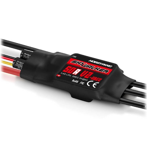 [ HW30216400 ] HOBBYWING SKYWALKER 50A 6S V2 SPEED CONTROL