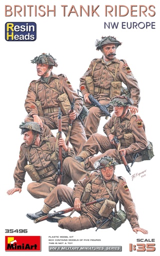 [ MINIART35496 ] Miniart British Tank Riders NW Europe 1/35