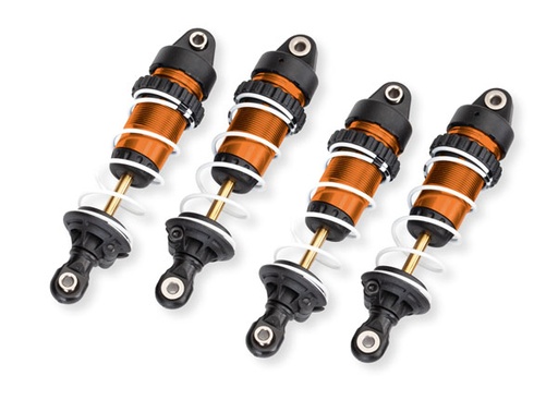 [ TRX-10765-ORNG ] Traxxas Shocks, GTR long, Orange-anodized, PTFE-coated bodies with TiN shafts (assembled with springs) (4) - trx10765-Orange