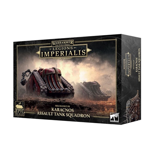 [ GW03-83 ] LEGIONS IMPERIALIS: MECHANICUM KARACNOS ASSAULT TANK SQUADRON (Leverbaar vanaf 3/5)